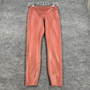 Nike Dri-FIT Leggings‎ Womens Small Pink Shimmer Metallic Mid Rise CU8030-652